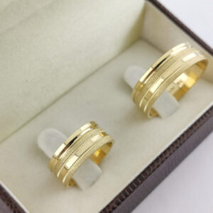 Aliança em Ouro 18k para noivado ou casamento Danielle – 9mm