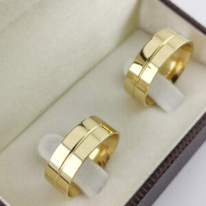 Aliança em Ouro 18k para noivado ou casamento Cristiane – 9mm