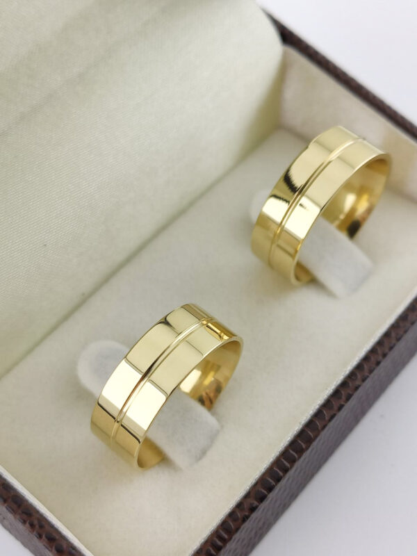 Aliança em Ouro 18k para noivado ou casamento Cristiane – 9mm