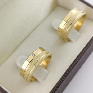 Aliança em Ouro 18k para noivado ou casamento Clara – 9mm