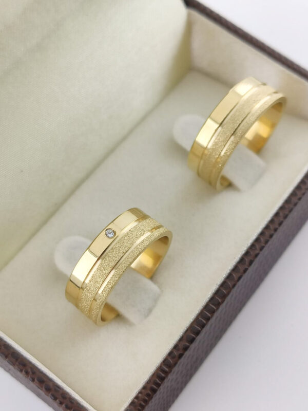 Aliança em Ouro 18k para noivado ou casamento Clara – 9mm