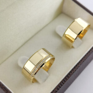 Aliança em Ouro 18k para noivado ou casamento Catarina – 9mm