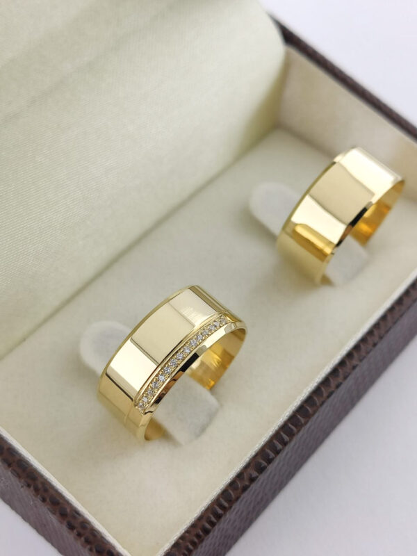 Aliança em Ouro 18k para noivado ou casamento Catarina – 9mm