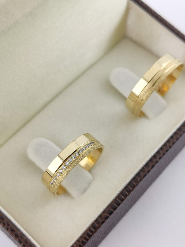 Aliança em Ouro 18k para noivado ou casamento Thaynara – 6mm