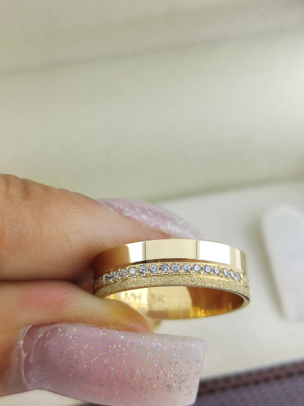 Aliança em Ouro 18k para noivado ou casamento Thaynara – 6mm - Image 2