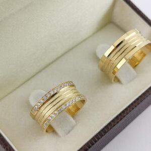 Aliança em Ouro 18k para noivado ou casamento Bianca – 10mm
