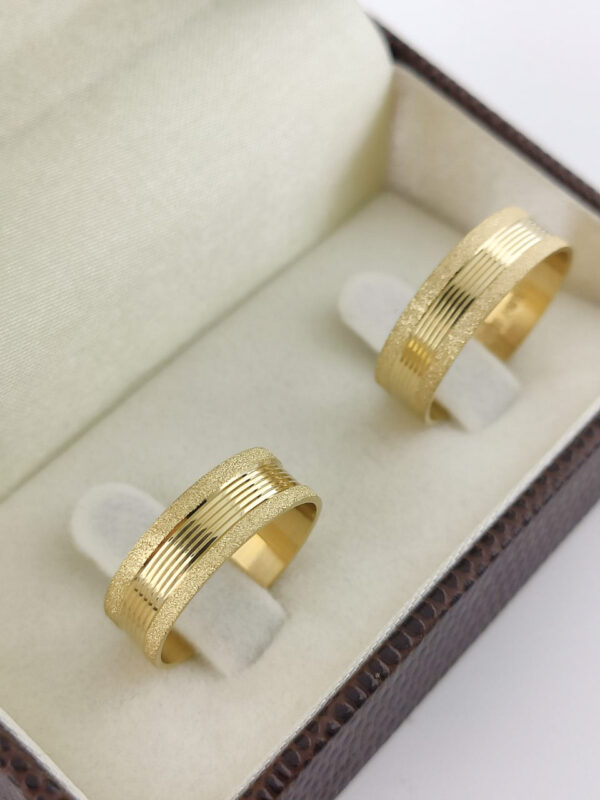 Aliança em Ouro 18k para noivado ou casamento Aurora – 7mm