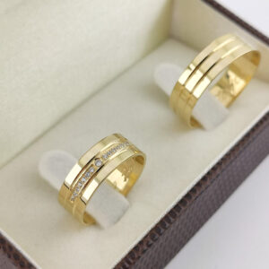 Aliança em Ouro 18k para noivado ou casamento Alessandra – 8mm