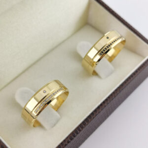 Aliança em Ouro 18k para noivado ou casamento Alana – 7mm