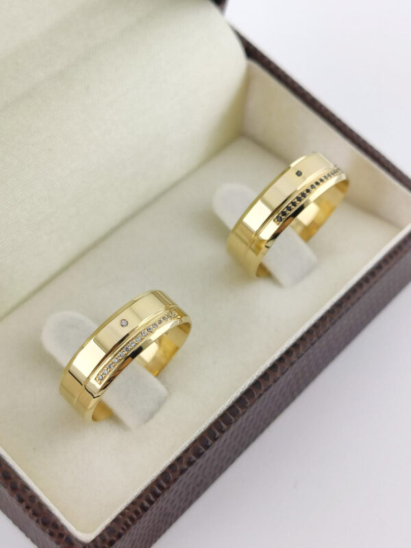 Aliança em Ouro 18k para noivado ou casamento Alana – 7mm
