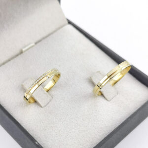Aliança em Ouro 18k para noivado ou casamento Ágatha – 3mm