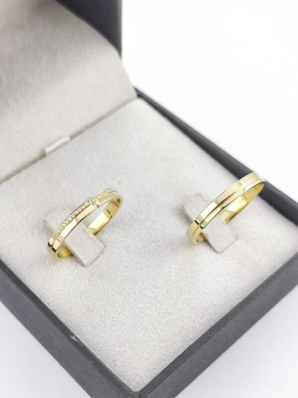 Aliança em Ouro 18k para noivado ou casamento Ágatha – 3mm