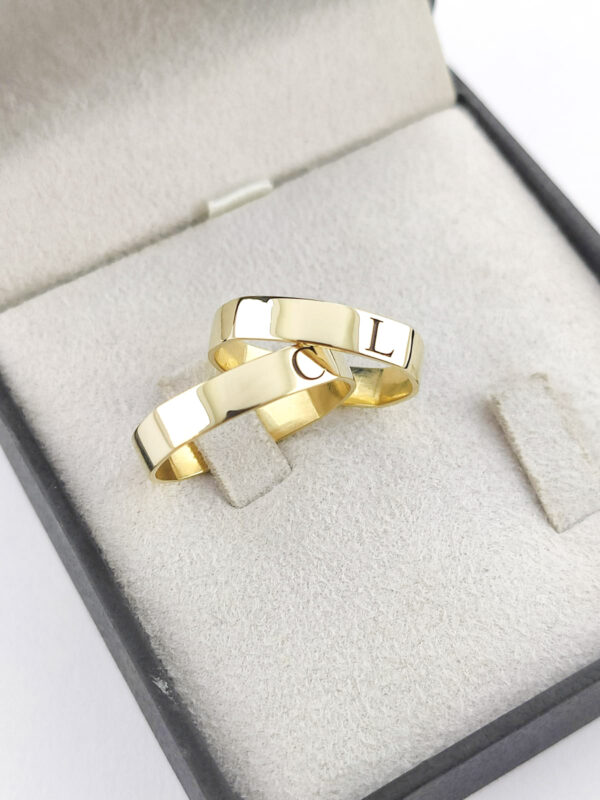 Aliança em Ouro 18k para noivado ou casamento Talita – 4mm - Image 2