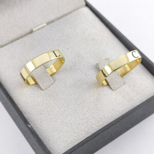 Aliança em Ouro 18k para noivado ou casamento Talita – 4mm