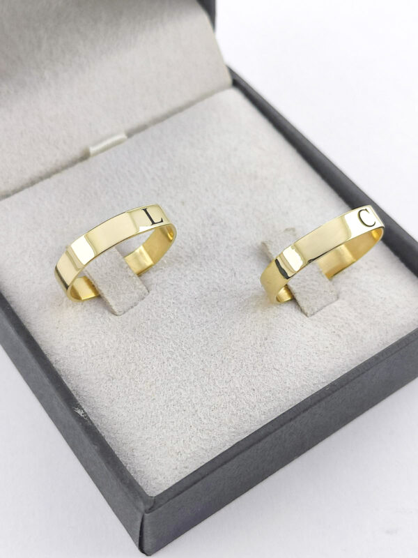 Aliança em Ouro 18k para noivado ou casamento Talita – 4mm