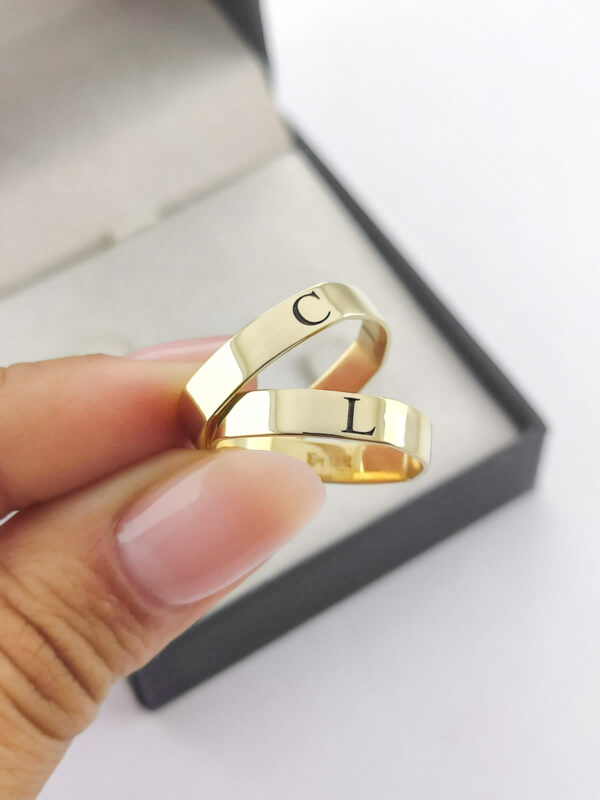 Aliança em Ouro 18k para noivado ou casamento Talita – 4mm - Image 3