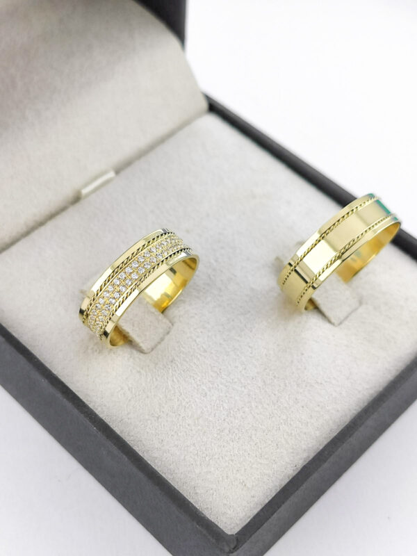 Aliança em Ouro 18k para noivado ou casamento Maju - 7mm