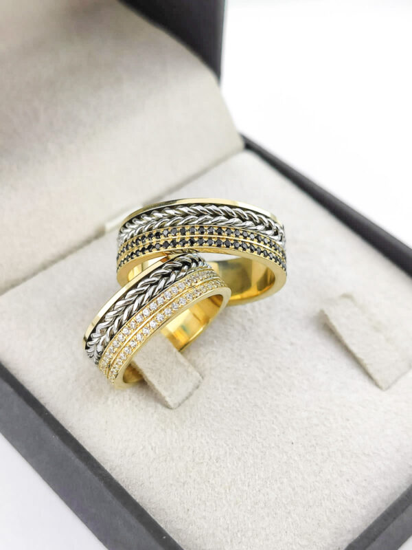 Aliança em Ouro 18k para noivado ou casamento Erica – 9mm - Image 2