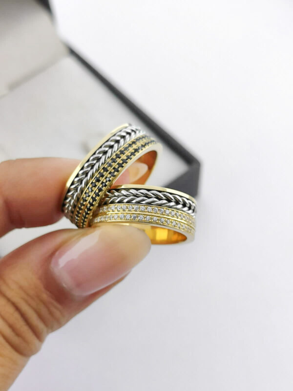 Aliança em Ouro 18k para noivado ou casamento Erica – 9mm - Image 3