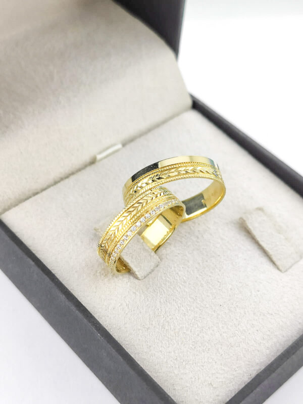 Aliança em Ouro 18k para noivado ou casamento Lurdes – 6mm - Image 2