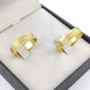 Aliança em Ouro 18k para noivado ou casamento Lurdes – 6mm
