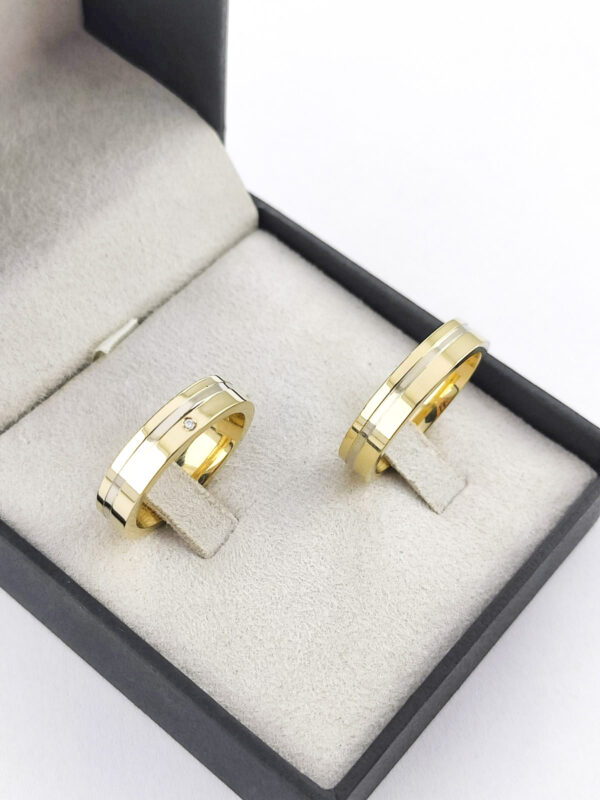 Aliança em Ouro 18k para noivado ou casamento Nanci – 5mm