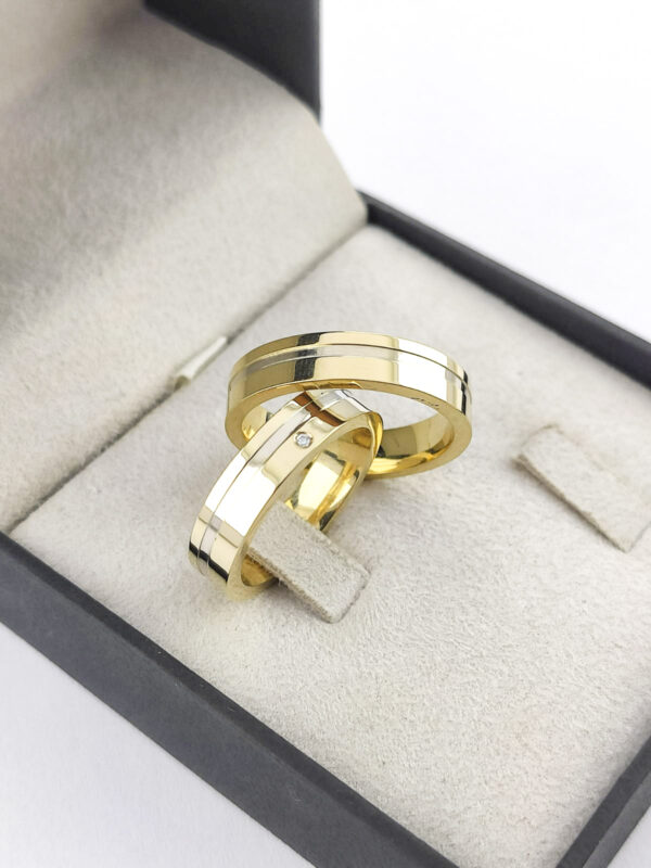 Aliança em Ouro 18k para noivado ou casamento Nanci – 5mm - Image 2