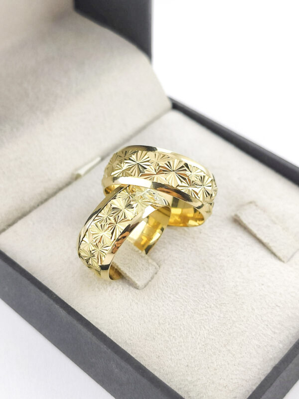 Aliança em Ouro 18k para noivado ou casamento Eduarda - 10mm - Image 2