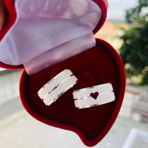 Aliança em Prata 950 de namoro ou compromisso Moreia – 7mm
