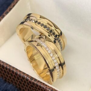 Aliança em MOEDA ANGTIGA para noivado ou casamento Gazânia - 8mm