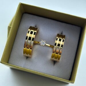 Aliança em Ouro 18k para noivado ou casamento Amarilís - 7,5mm
