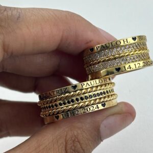 Aliança em Ouro 18k para noivado ou casamento Willow - 10mm