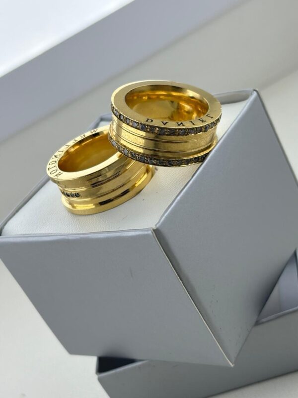 Aliança em Ouro 18k para noivado ou casamento Marigold - 10mm - Image 2