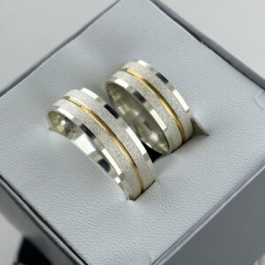 Aliança em Prata 950 de namoro ou compromisso Calla – 8mm