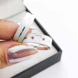 Aliança em Prata 950 de namoro ou compromisso Painita – 6mm