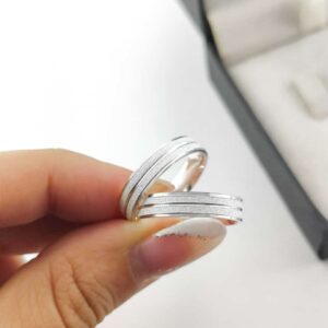 Aliança em Prata 950 de namoro ou compromisso Topázio – 4mm