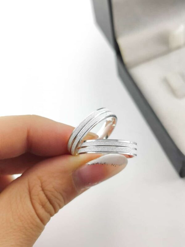 Aliança em Prata 950 de namoro ou compromisso Topázio – 4mm