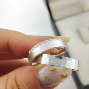 Aliança em Prata 950 de namoro ou compromisso Tanzanita – 7mm