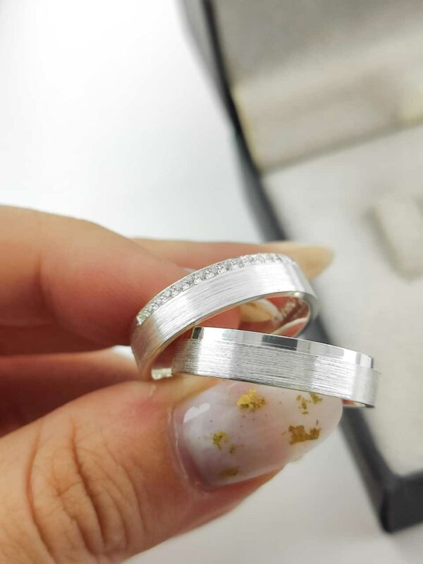 Aliança em Prata 950 de namoro ou compromisso Tanzanita – 7mm