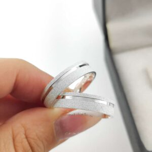Aliança em Prata 950 de namoro ou compromisso Turquesa – 5mm