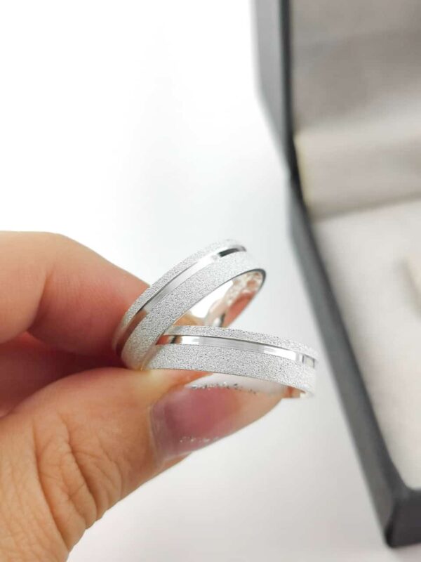 Aliança em Prata 950 de namoro ou compromisso Turquesa – 5mm