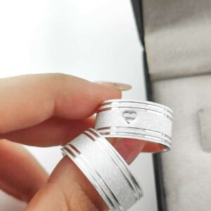 Aliança em Prata 950 de namoro ou compromisso Loving – 10mm