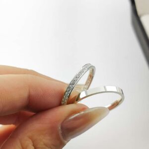 Aliança em Prata 950 de namoro ou compromisso Lazuli – 2mm